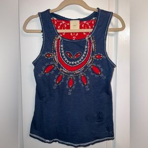Caste Bohemian Design Tank Top Size Small